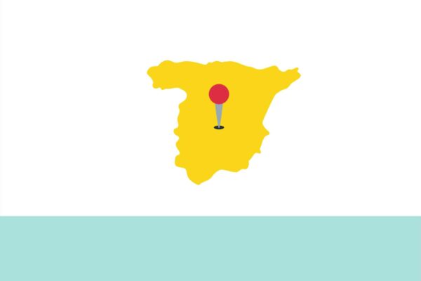 mapa de espana con chincheta