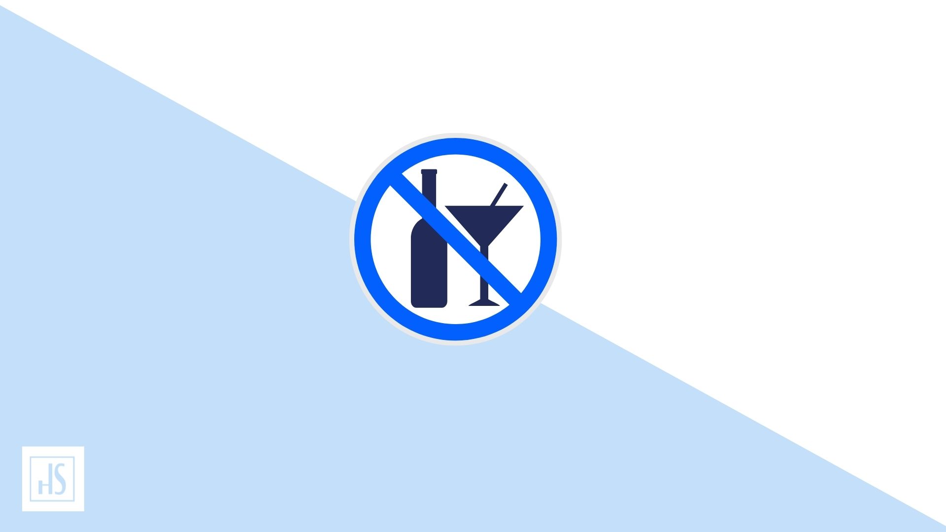 Señal de prohibido con bebidas