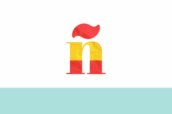 letra ene con bandera española