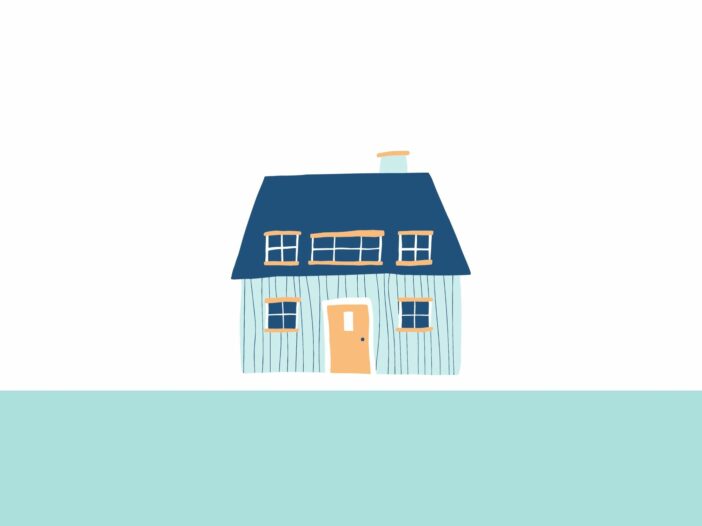 Una casa azul