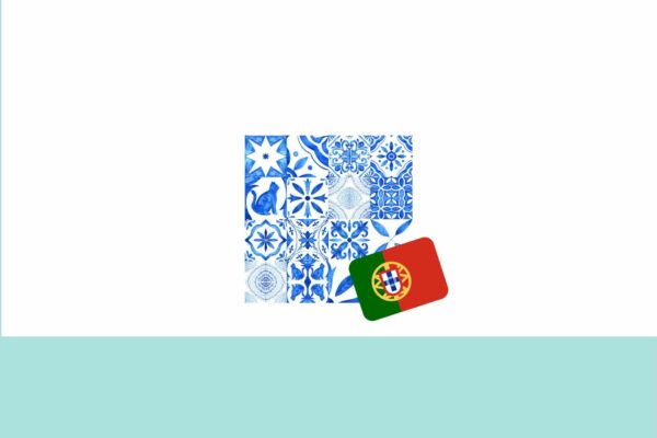 azulejo y bandera de portugal