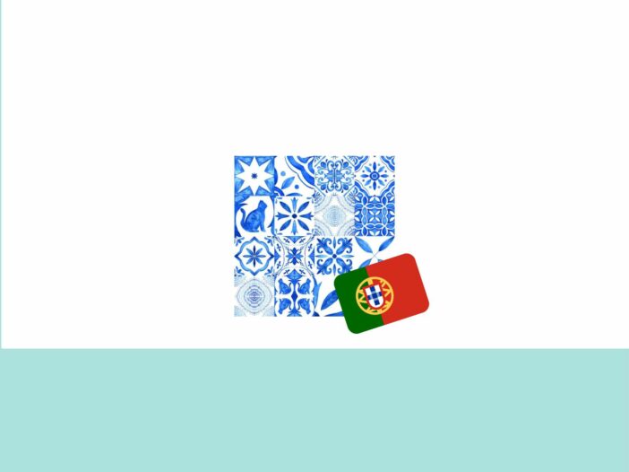 azulejo y bandera de portugal