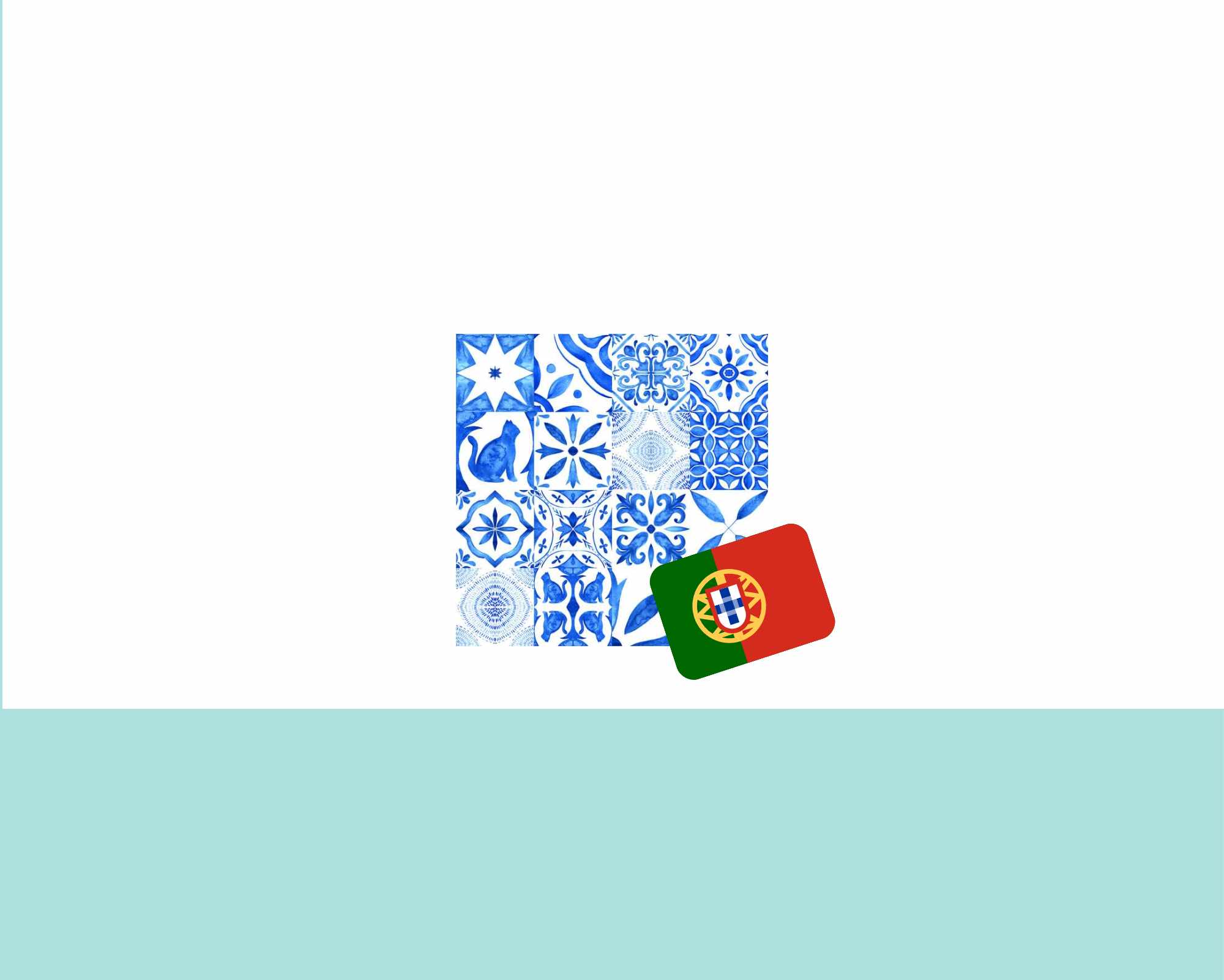 azulejo y bandera de portugal